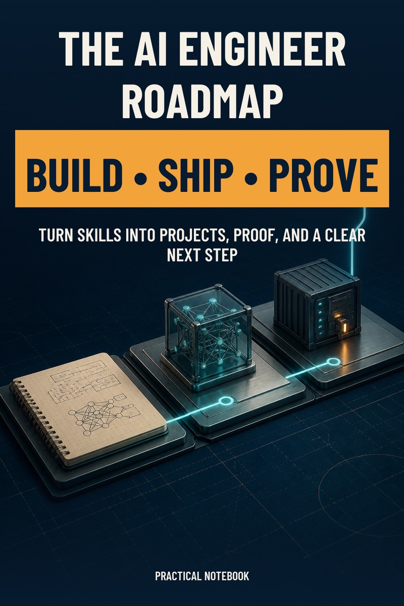 The AI Engineer Roadmap book cover: Build, Ship, Prove