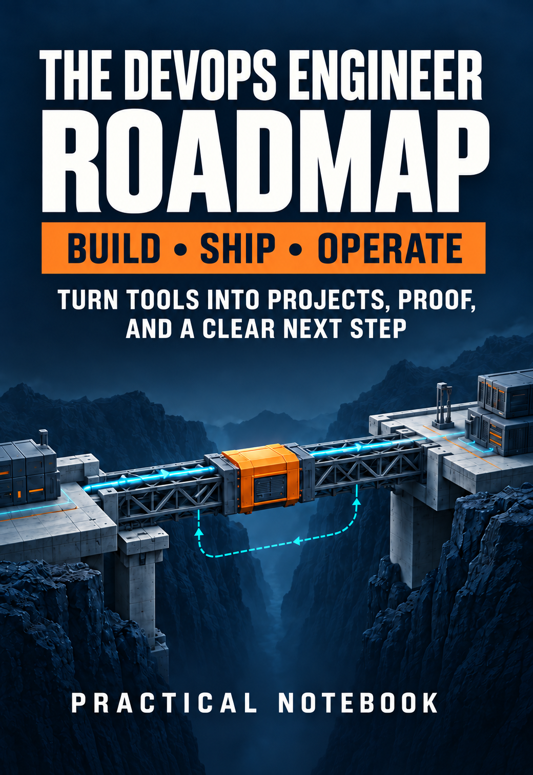 The DevOps Engineer Roadmap book cover: Build, Ship, Operate